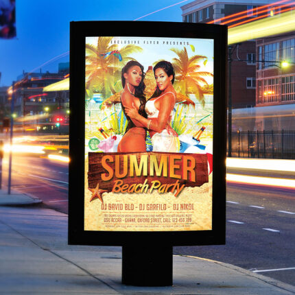 Merry Christmas Party - Premium Flyer Template + Facebook Cover