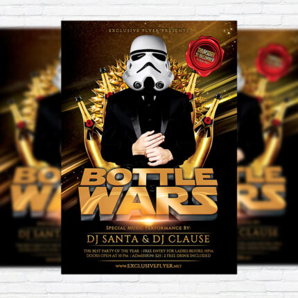 2016 New Year Party - Premium Flyer Template + Facebook Cover