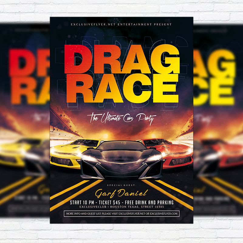 111-488.jpg Drag Race - Premium Flyer Template + Facebook Cover - Image 1
