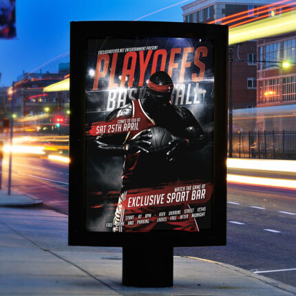 Playoffs Basketball - Premium Flyer Template + Facebook Cover
