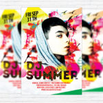 Dj Summer - Premium Flyer Template + Facebook Cover