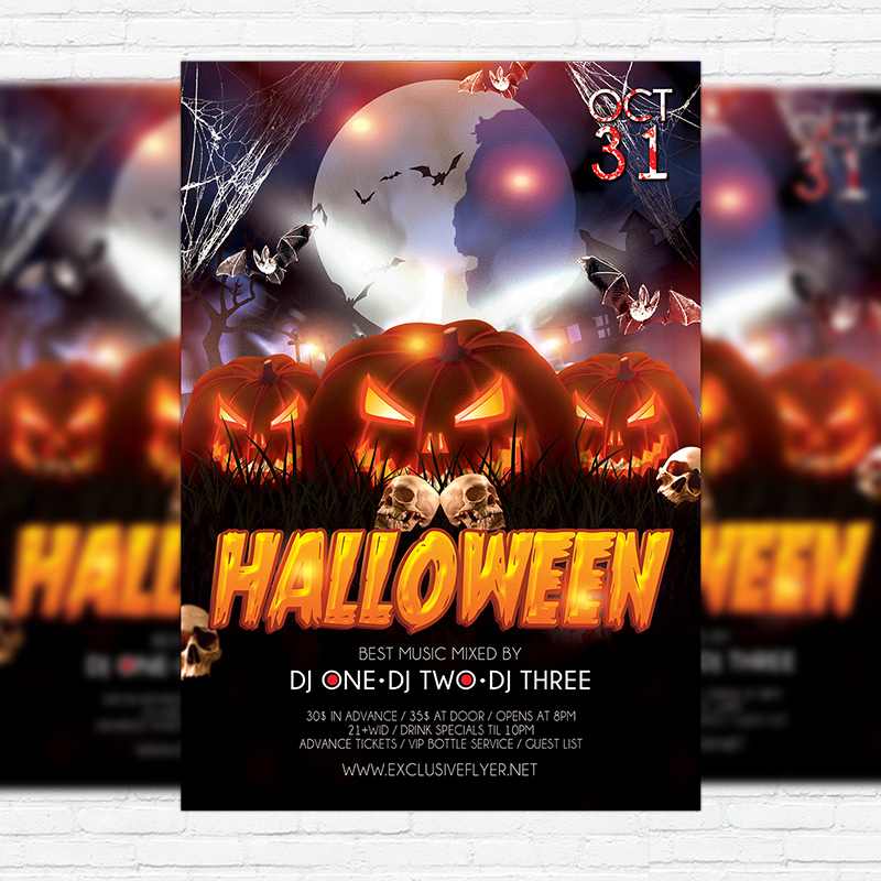 1-111.jpg Halloween - Premium Flyer Template + Facebook Cover - Image 1