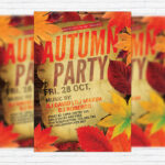 Autumn Party - Premium Flyer Template + Facebook Cover