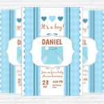 Baby Shower For Boy - Premium Business Flyer PSD Template