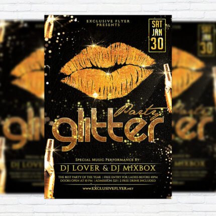 Disco Party - Premium Flyer Template + Facebook Cover
