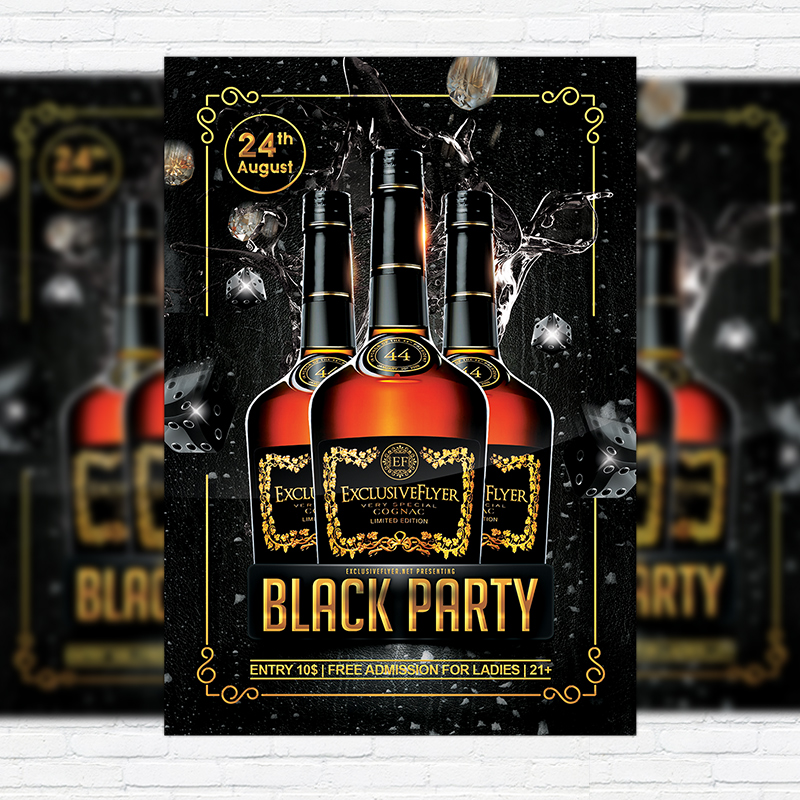 1-30-1.jpg Black Party - Premium Flyer Template + Facebook Cover - Image 1