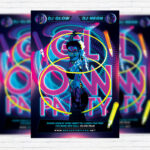 Glow Party - Premium Flyer Template + Facebook Cover