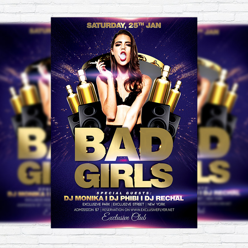 1-37.jpg Bad Girls - Premium Flyer Template + Facebook Cover - Image 1