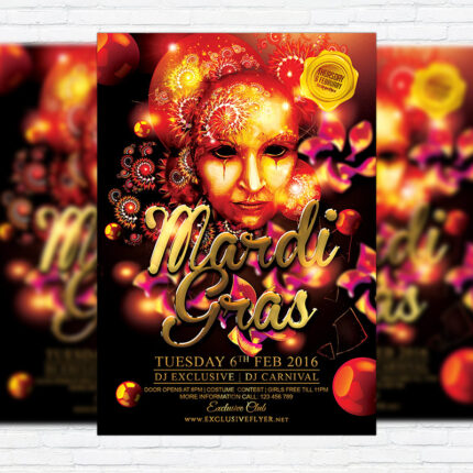 Ugly Christmas Sweaters Party - Premium Flyer Template + Facebook Cover