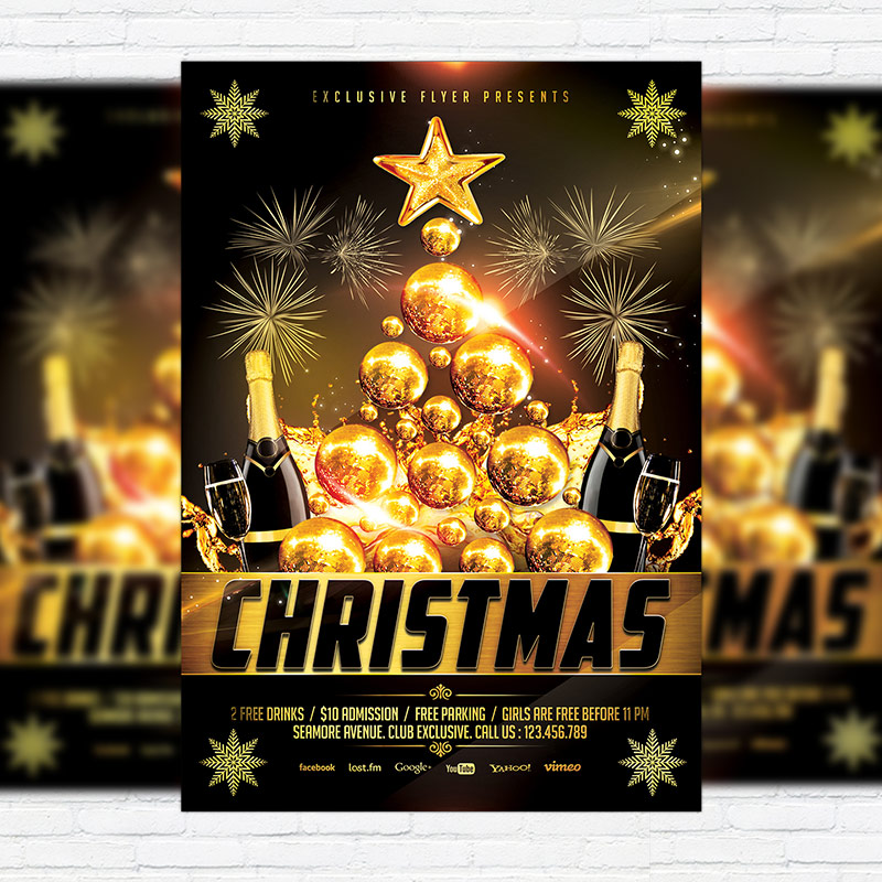 1-41.jpg Christmas - Premium Flyer Template + Facebook Cover - Image 1