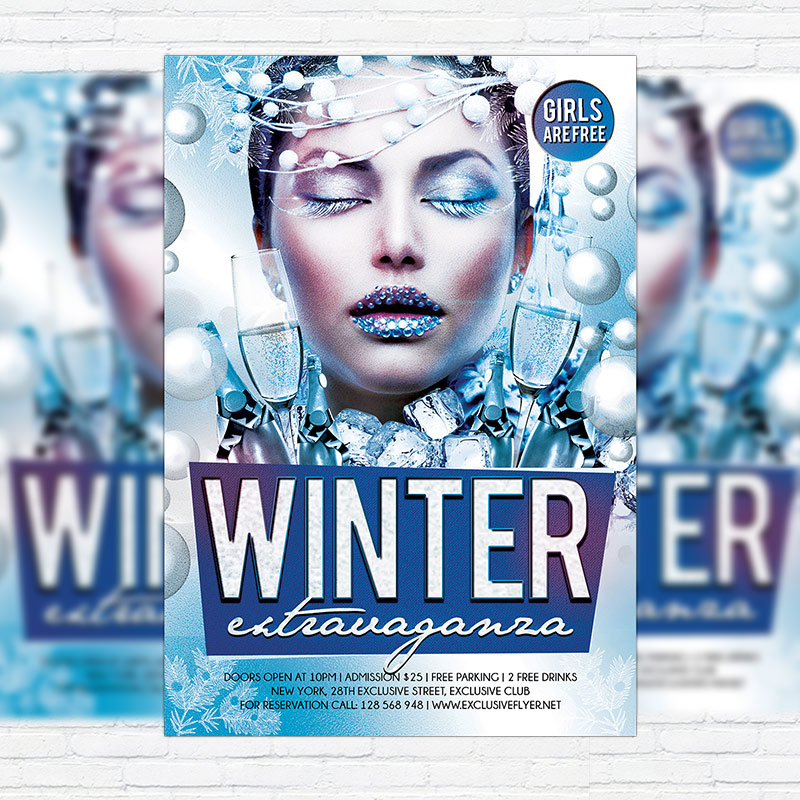 1-43.jpg Winter Party - Premium Flyer Template + Facebook Cover - Image 1