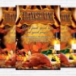 Thanksgiving Evening - Premium Flyer Template + Facebook Cover
