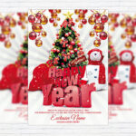 Happy New Year - Premium Flyer Template + Facebook Cover