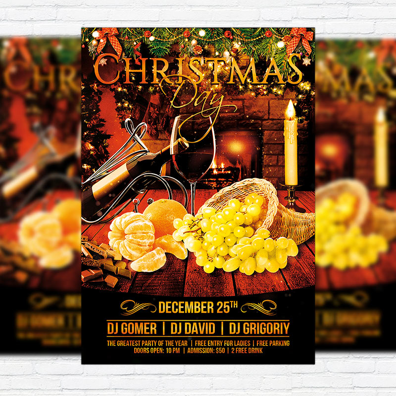 1-49.jpg Christmas Day - Premium Flyer Template + Facebook Cover - Image 1