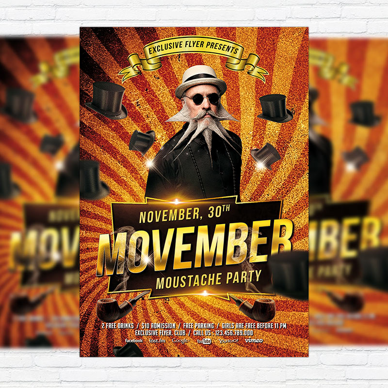 1-50.jpg Movember Night - Premium Flyer Template + Facebook Cover - Image 1