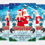 Winter Night - Premium Flyer Template + Facebook Cover