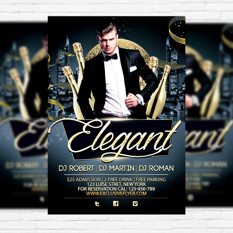 1-58.jpg Elegant Party - Free Club and Party Flyer PSD Template - Image 1
