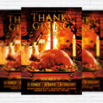 Thanksgiving Day Party - Premium Flyer Template + Facebook Cover