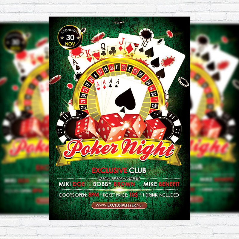 1-64.jpg Poker Night - Premium Flyer Template + Facebook Cover - Image 1