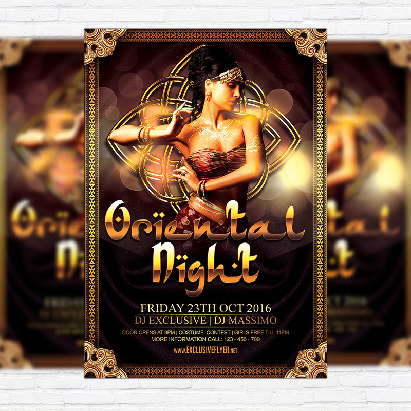 1-65.jpg Oriental Night Vol.2 - Premium Flyer Template + Facebook Cover - Image 1