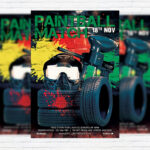 Paintball Match - Premium Flyer Template + Facebook Cover