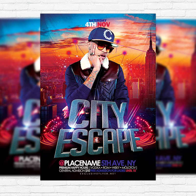 1-86.jpg City Escape - Premium Flyer Template + Facebook Cover - Image 1