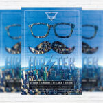 Minimal Hipster - Premium Flyer Template + Facebook Cover