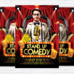 Comedy Party - Premium Flyer Template + Facebook Cover