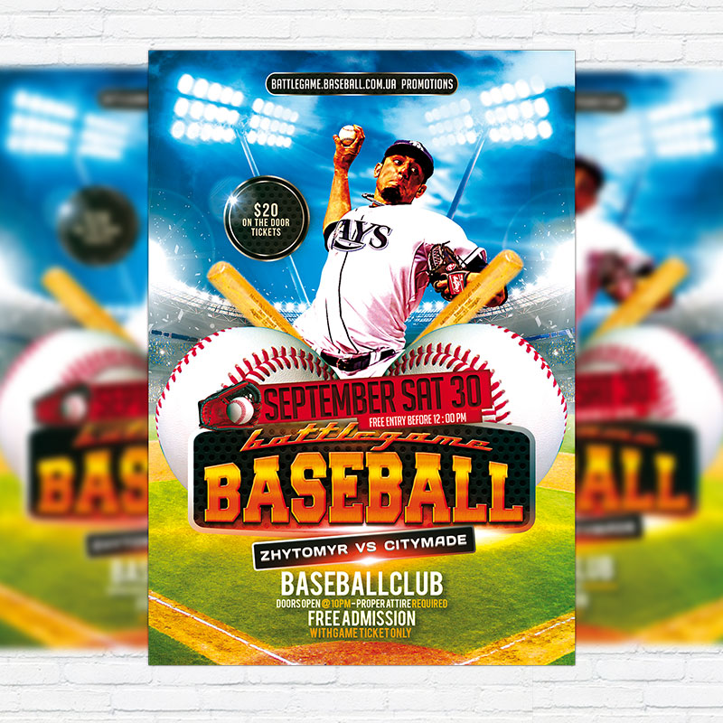 1-98.jpg Baseball - Premium Flyer Template - Image 1