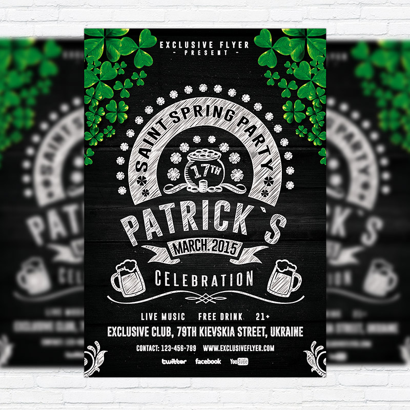 111-151.jpg Minimal St. Patrick's Day - Premium PSD Flyer Template - Image 1
