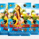 Summer Pool Party - Premium Flyer Template + Facebook Cover