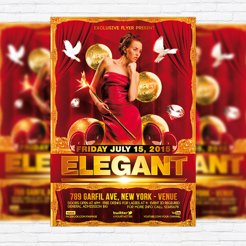 111-204.jpg Elegant - Premium Flyer Template + Facebook Cover - Image 1