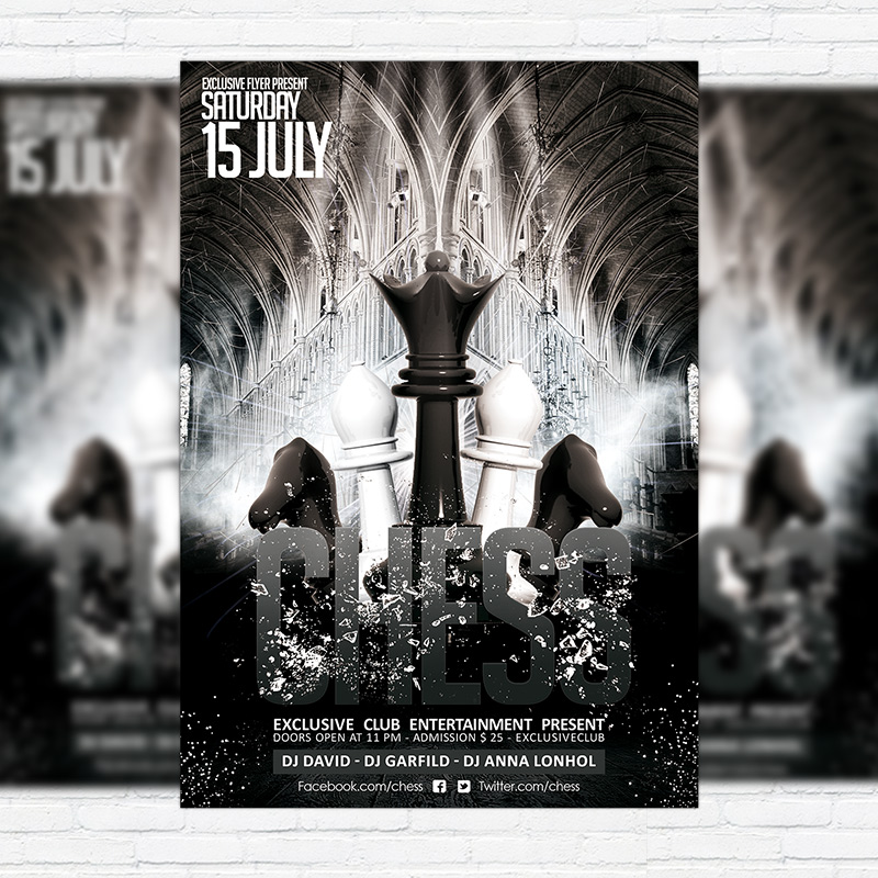 111-211.jpg Chess - Premium Flyer Template + Facebook Cover - Image 1