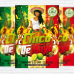 Cinko De Mayo - Premium Flyer Template + Facebook Cover