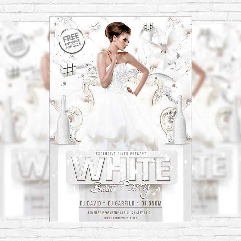 111-227.jpg White Best Party - Premium Flyer Template + Facebook Cover - Image 1