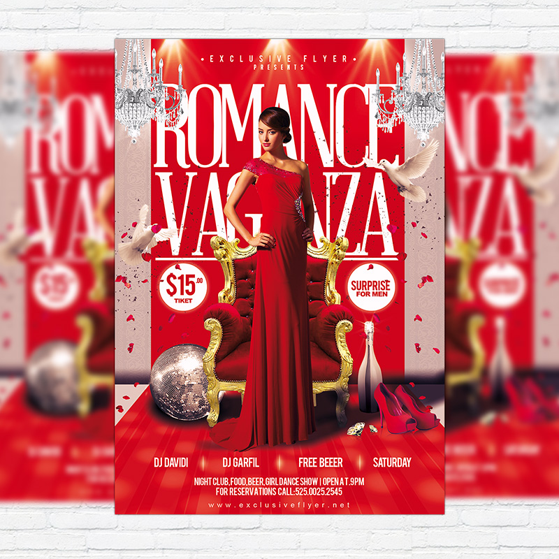 111-235.jpg Romance Vaganza - Premium Flyer Template + Facebook Cover - Image 1