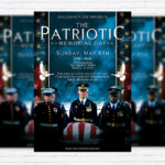 Patriotic Memorial Day - Premium Flyer Template + Facebook Cover