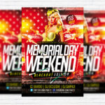 Memorial Day Weekend - Premium Flyer Template + Facebook Cover