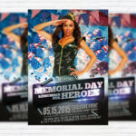 Memorial Day Heroes - Premium Flyer Template + Facebook Cover