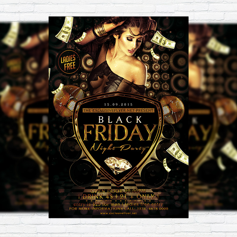 111-357.jpg Black Friday - Premium Flyer Template + Facebook Cover - Image 1
