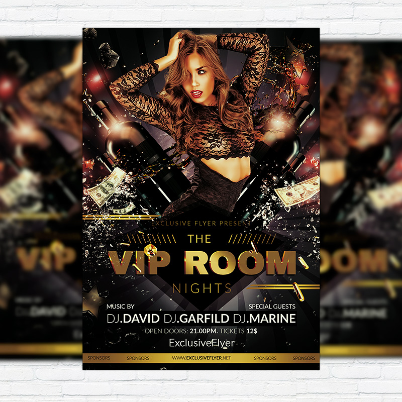 111-373.jpg The VIP Room - Premium Flyer Template + Facebook Cover - Image 1