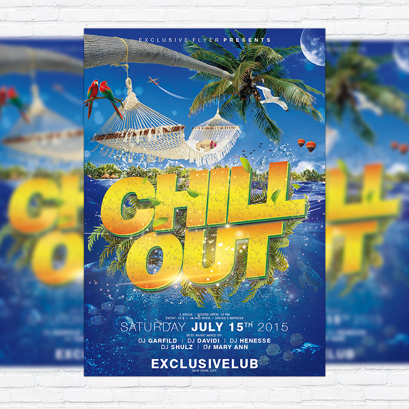 111-385.jpg Chill Out Party - Premium Flyer Template + Facebook Cover - Image 1