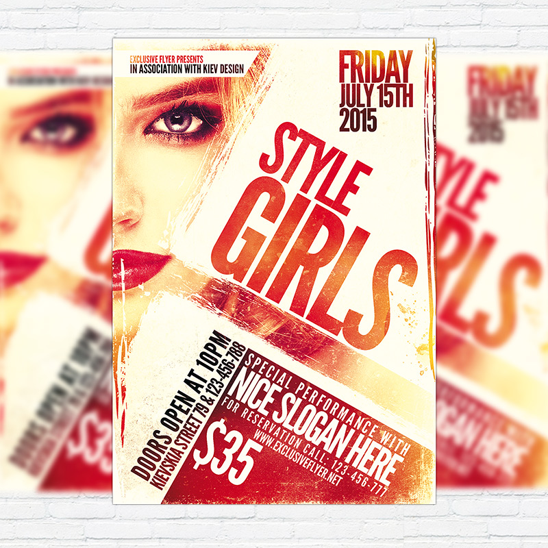 111-394.jpg Style Girls - Premium Flyer Template + Facebook Cover - Image 1