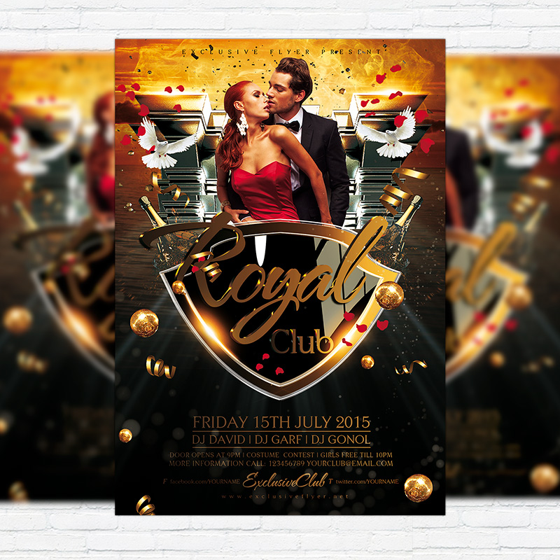 111-397.jpg Royal Club Party - Premium Flyer Template + Facebook Cover - Image 1
