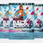Back 2 School Party - Premium Flyer Template + Facebook Cover