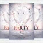 Black and White Party - Premium Flyer Template + Facebook Cover