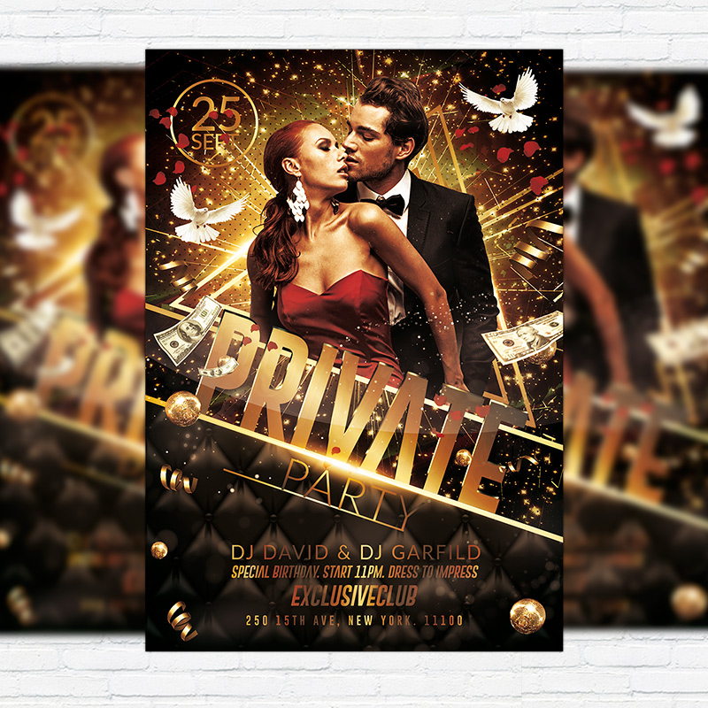 111-423.jpg Private Party Vol.2 - Premium Flyer Template + Facebook Cover - Image 1