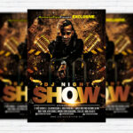 DJ Night Show - Premium Flyer Template + Facebook Cover