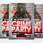 Crime Party - Premium Flyer Template + Facebook Cover