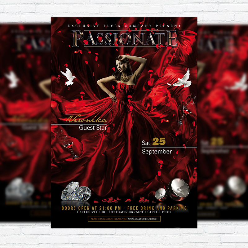 111-431.jpg Passionate - Premium Flyer Template + Facebook Cover - Image 1